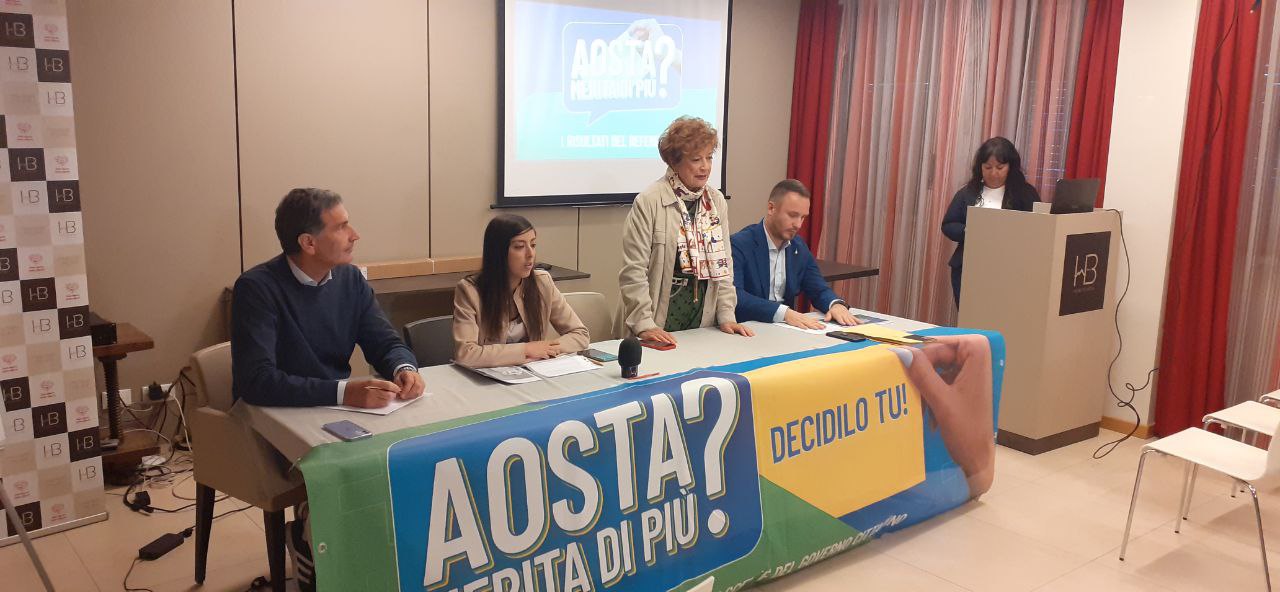 La Lega presenta i dati del suo referendum su Aosta 